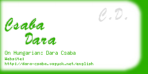 csaba dara business card